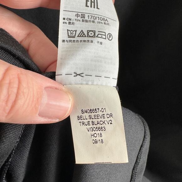 gap womens xl true black bell sleeve shift dress stretch knit minimalist nwt - Picture 7 of 10